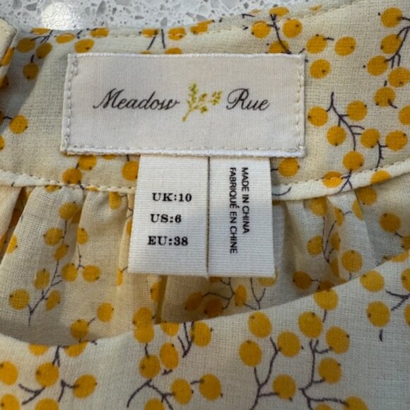 Meadow Rue for Anthropologie “Pyracantha” Cold Shoulder Top in Size 6 - Picture 4 of 9